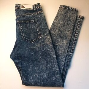 Dollhouse Womens High Rise Skinny Leg Acid Wash Jeans Size 8/9 Retro Streetwear
